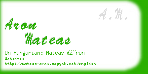 aron mateas business card